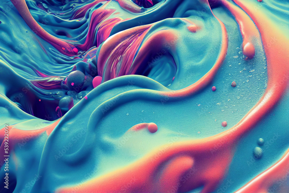 Poster minimal colorful abstract liquid movement background. close up macro concept. super texture twirls