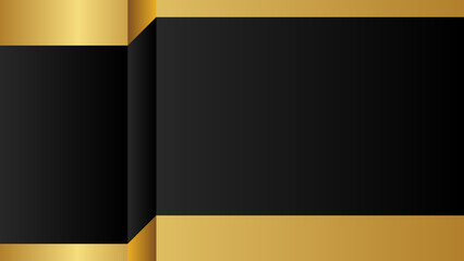 Luxurious and elegant background design with gold and black colors. vector illustration