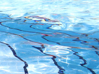 Steps of the pool under water