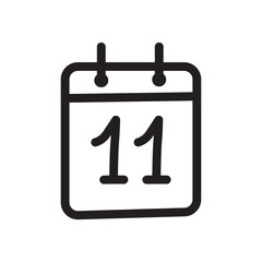 Doodle calendar clipart isolated