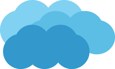 Clouds, vector. Clouds of blue color on a white background.