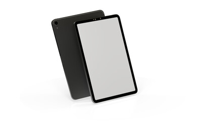 Photo Black tablet computer with blank 3d