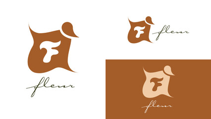 A Typography logo for Flower Shop, beauty salon or spa