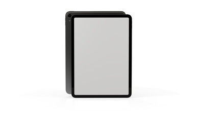 Gadgets including smartphone, digital tablet and laptop, blank screen with