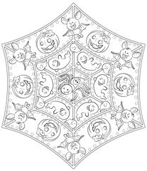 Halloween Mandala - Vektor-Illustration