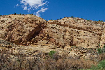 Scenic Cross-bedding Canyon Cliff in Utah