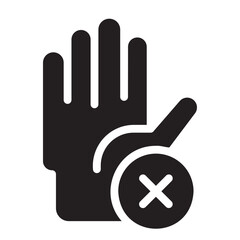 Fototapeta premium No touch glyph icon