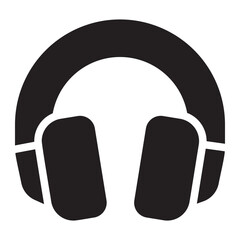 ear protection glyph icon