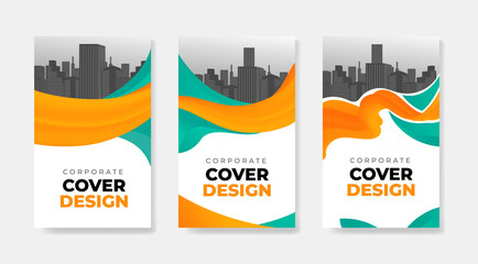 Modern corporate design for brochure, annual report, poster, flyer, layout with size A4