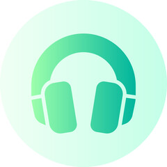 ear protection gradient icon