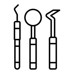 Dentist Tools Line Icon