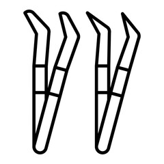 Tweezers Line Icon