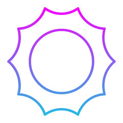 Sun Line Gradient Icon