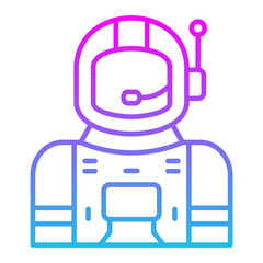 Astronaut Line Gradient Icon