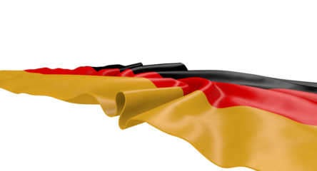 Germany national flag waving 3d render.