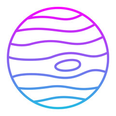 Jupiter Line Gradient Icon