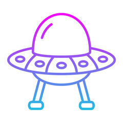 Ufo Line Gradient Icon