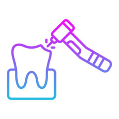 Drilling Line Gradient Icon