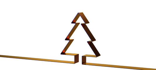Christmas new year abstract 3d low poly tree card