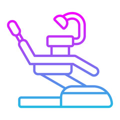 Dentist Chair Line Gradient Icon