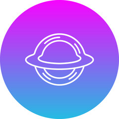Fototapeta premium Black Hole Gradient Circle Line Inverted Icon