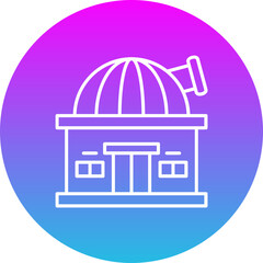 Observatory Gradient Circle Line Inverted Icon