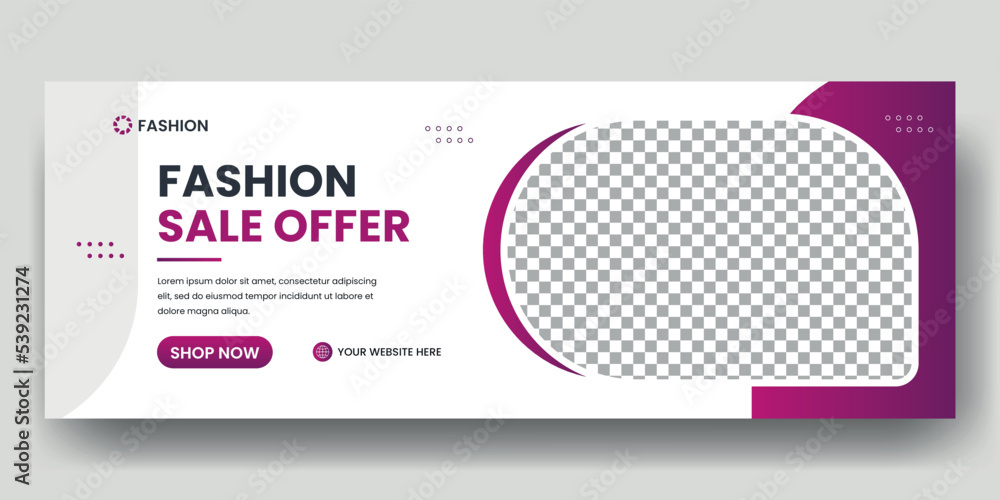 Wall mural creative social media banner template and web banner layout or website header. email signature