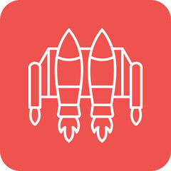 Jetpack Multicolor Round Corner Line Inverted Icon