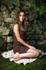 Young woman in a garden