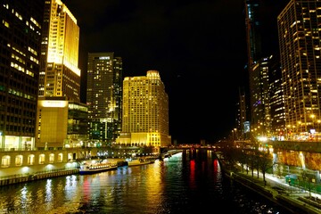 Fototapeta na wymiar Wunderschöne Aussicht in Chicago Amerika 