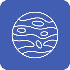 Obraz premium Venus Multicolor Round Corner Line Inverted Icon