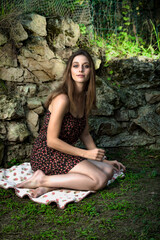 Young woman in a garden