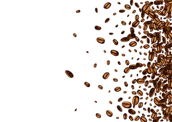 Dark EspressoCoffee Sketch Vector White