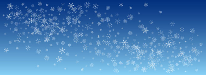 Silver Snowflake Vector Blue Background. magic