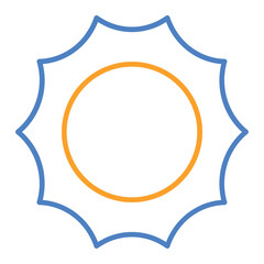 Sun Blue And Orange Line Icon