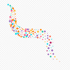 Multicolored Rain Flying Vector Transparent