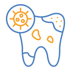 Infection Blue And Orange Line Icon