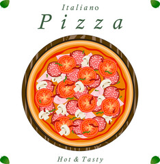 Various sweet tasty pizza