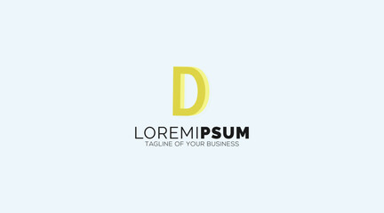 Gradient D Letter creative logo inspiration, simple initial logo vector