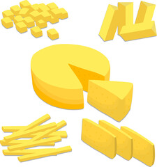 Various sweet tasty cheese