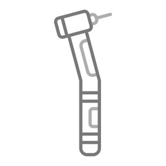 Dental Drill Greyscale Line Icon