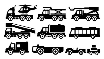 Truck SVG, Trucks SVG, Truck icon SVG, Kids Truck SVG, Helicopter SVG, Bus SVG, Crane SVG, Truck cut file SVG