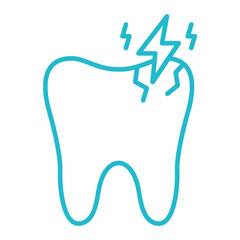 Toothache Multicolor Line Icon