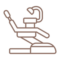 Dentist Chair Multicolor Line Icon