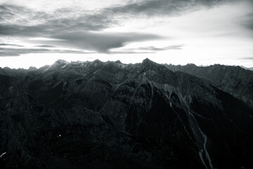 sunrise mountain range