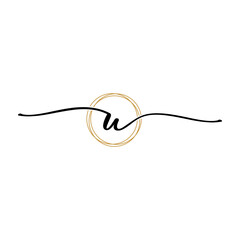 Fototapeta premium Letter U Beauty Initial Logo Template