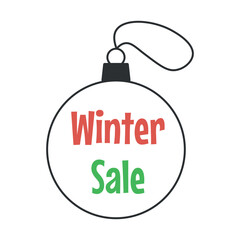 Christmas ball with the inscription Winter Sale