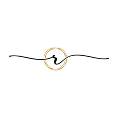 Obraz premium Letter R Beauty Initial Logo Template