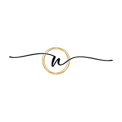 Letter N Beauty Initial Logo Template