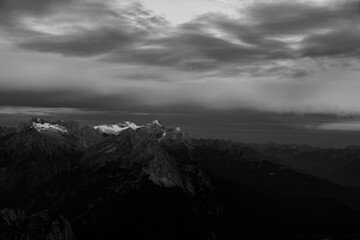 sunrise mountain range